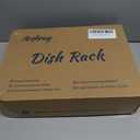 Dish Drying Rack Kitchen 2-Tier 304 Stainless Steel Dish Racks for Kitchen Counter,Dish Strainer with Adjustable Draining Tray,Drying Rack with Water Cup Hook & Cutlery Holder,Black