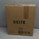 BEITK 2 Pack Leather Front Car Seat Covers, Universal Sideless Car Seat Protectors with Storage Pocket and Seat Belt Pads, Waterproof Automotive Seat Cover for Cars Trucks SUV(Grey) (front pair gray)