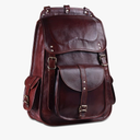 Handmade World Vintage Full Grain 21 Inch Leather Laptop LARGE Backpack Casual Bookbag Daypack Travel Rucksack (Brown)