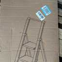 HillhutApex 4 Step Foldable Aluminum Step Ladder with Handgrip, Anti-Slip Pedal, 330 lbs Capacity, Lightweight & Portable for Home, Kitchen, Office, Garage (Gold)