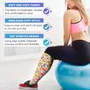 LEVSOX Plus Size Compression Socks for Women Men Wide Calf Extra Large 15-20 mmHg Knee High Sock for Nurses Pregnant Travel (3 Pairs/Floral Patterns)