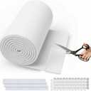 Air Vent Filter White, 12"X120" Cut to Size Air Filter Roll (80 + Filters), Electrostatic Vent Filter Material for Home Floor, Ceiling, Grilles, HVAC Vent, Compression Packing (Thickness: 0.2 In)