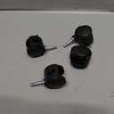 4pcs 1.5 Inch Swivel Caster Wheels, M8 Grip Neck Stem Caster Wheels, Heavy Duty Casters, Black Nylon Wheel Replacement for Furniture, Table, Cabinet, Shelf