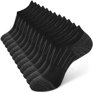 BAMBOO COOL No Show Socks Men Low Cut Ankle Short Socks for Men Casual Athletic Socks with Non Slip Grip, XL, Pack 6