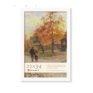 Picrit 22x34 Poster Frame, Picture Frame for Wall Mounting, WhiteFits 22x34 Posters and Art Prints, Clear Shatterproof Cover, Horizontal or Vertical Wall Mount, Gallery Wall, 1 Pack