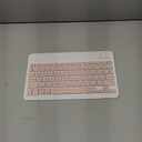 Emetok Wireless Keyboard for Tablet, iPad, iOS, Android, Windows, Rechargeable Mini Bluetooth Keyboard, Portable Size Ultra-Slim Design, Speedier Response/Comfortable Typing, Pink