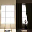 100% Blackout Curtains for Bedroom, 84 Inches Black Out Curtains for Living Room, Light Blocking Curtains for Nursery Windows, 2 Panels, Grommet (Ivory White Khaki)
