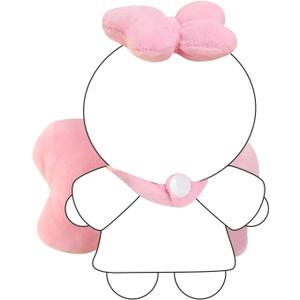 Doll Clothes  17cm LBB Pink Bow: Plush Comfort Filled with Pearl Cotton, Made for Snuggly Home Moments (Doll Not Included)