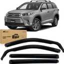 Nilight in Channel Window Rain Guards for Toyota Highlander 2014 2015 2016 2017 2018 2019 Vent Window Visors, Window Deflectors-4PCS