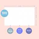 S&O 300gsm 3x5 Postcard Paper Cardstock (Both Sides Blank) For Art or Blank Note Sheets for Mailing. White Plain Greeting Slips, Index Note Printable Message Tags Set. Bulk Printed Letters, 100 Pack