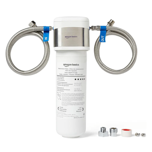 Amazon Basics Under Sink Water Filter System, NSF/ANSI 42 & 372 Certified, Service Life 1 Year, 11,000 Gallons, White