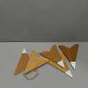 SUNBEAUTY 8-Pointed 12 Inch Paper Star Lanterns Brown Wooden Christmas Lanterns Hanging Lamp Paper Decorations Shade Wedding Birthday Christmas Home Party Decorations