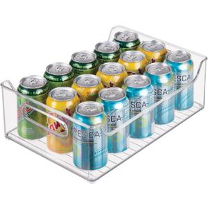 iDesign Stackable Storage Bin with Handles for Pantry or Fridge, Clear, Made in USA