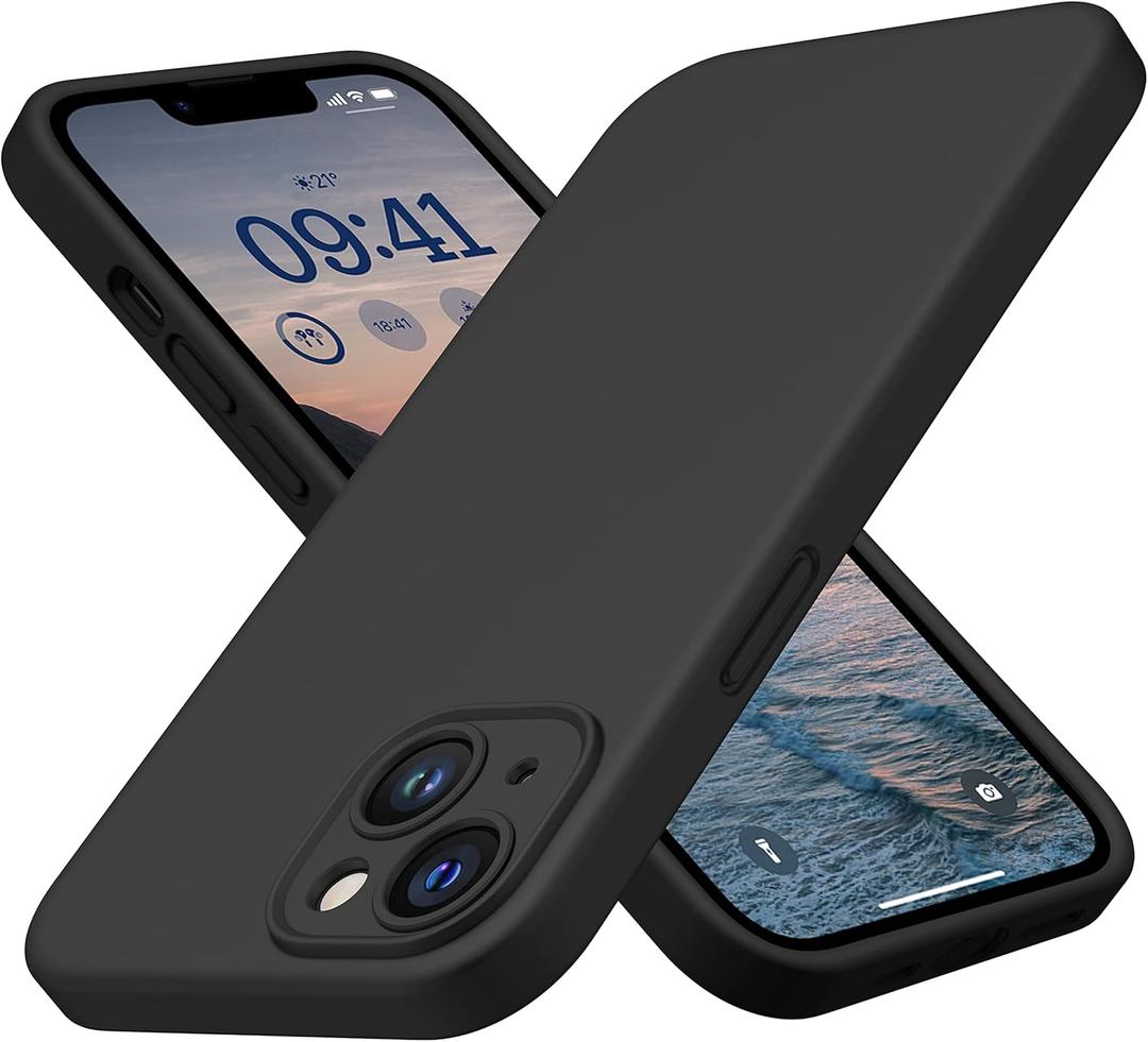 CellEver Heavy-Duty Silicone Case for iPhone 14 Plus [Camera Protection] [Anti-Oil Coating] Military Drop Protection, Soft Scratch-Free Interior, Black