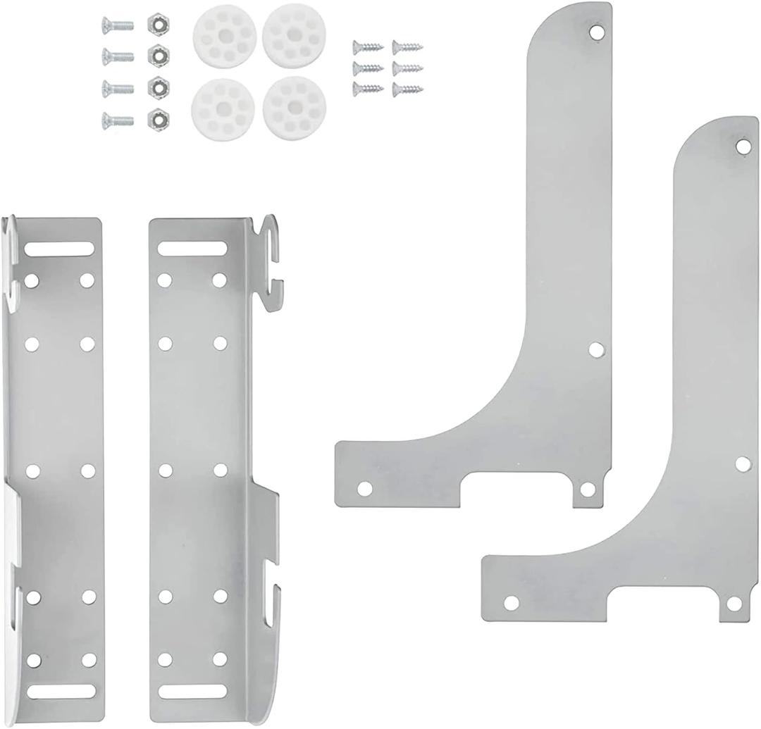 5WD-DMKIT Metal Door Shelf Mount Silver Kit For 5wb1 5wb2 5cw2 Organizer Basket Series RV Pull Out Wire Baskets Cabinet Kitchen Cookware Organizers Waste Containers