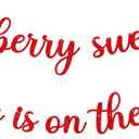 Strawberry Baby Shower Decorations Glitter Red a Berry Sweet Baby Is On The Way Banner for Baby Girl Strawberry Berry Baby Shower Decoration Berry First Birthday Gender Reveal Party Supplies