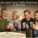 QUOKKA Bible Trivia Game for Adults  500 Bible Questions for Christians  Fun Christian Trivia Card Games for Adults & Family  Religious Gifts for Men and Women - 4 Rich Categories to Learn and Play