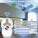 Universal Ceiling Fan Remote Control Kit, Replacement for Hampton Bay, Hunter, Harbor Breeze, 3 Speed with Light Dimmer, 434MHz, with Wall Mount