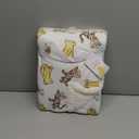 Disney Classic Pooh Hunny Fun with Piglet and Tigger White and Taupe Super Soft Baby Blanket