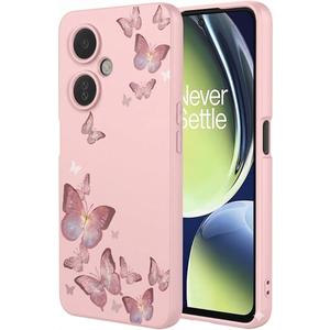 for OnePlus Nord N30 5G Case, Soft TPU Silicone Phone Case for Girls & Women, Slim Rubber Flexible Protective Black Matte Phone Cover for OnePlus Nord N30 5G 2023 (Bigflower)