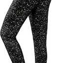 Sparkly Leggings for Women, High Waisted Starry Sky Print Sparkle Pants, Casual Stretch Skinny Legging for Party Holiday, S