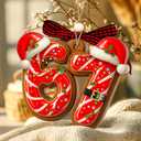 4 x 67 Christmas Ornament - 67 Ornaments for Christmas Tree 2025 - Funny 6 7 for Teens, Kids - Viral Xmas Acrylic Decoration, Teen Girls Trendy Stuff - Meme Funny White Elephant Gifts