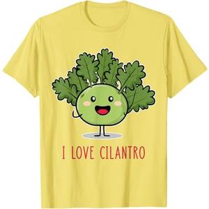 I Love Cilantro Day Funny Cilantro Lover T-Shirt 5-6 Y Yellow