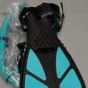 Snorkeling Gear for Adults with Fins Scuba Diving Gear Adult Professional Travel Snorkel Sets with Flippers,Anti-Fog Anti-Leak Diving Mask (US Kids 1-4, Aqua Black Kids)