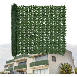 Artificial Ivy Privacy Fence Screen: 40"x 100" (28 Sqft) Anti-Ultraviolet Artificial Hedge Grass Wall, Used for Indoor and Outdoor Green Background, Garden Greening Decoration
