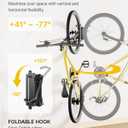 monTEK Heavy Duty Bike Wall Mount, Swivel Bike Wall Hanger Holds Up to 77lbs, Space-Saving Bike Rack Garage, Bike Storage for Bedroom Home Office, 4 Pack