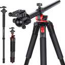 NEEWER 79 inch Camera Tripod Monopod with Center Column and Ball Head Aluminum, Arca Type QR Plate, Bag, Horizontal Tripod Overhead Camera Mount for DSLR Camera, Video Camcorder, Max Load: 33lb