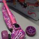 SereneLife 3-Wheel Foldable Kids Scooter  LED Wheel Lights, Adjustable Handlebar (Pink)(missing bearing)