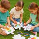 30 Pack Large Blank Jigsaw White Puzzles 8 x 9 Inch White Cardboard  Make Your Own Puzzle Pieces for Drawing & Coloring, DIY Arts and Crafts for Kids & Adults, Classroom Projects, Party Favors