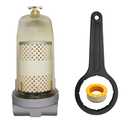 MTRPS 496 Fuel Tank Filter Assembly, 30 Micron Max 25 Gpm 150 Psi Diesel Water Separator with Wrench & Tape, Diesel Fuel Tank Filter Replacement with 1" NPT Top Cap Replace# B10-AL