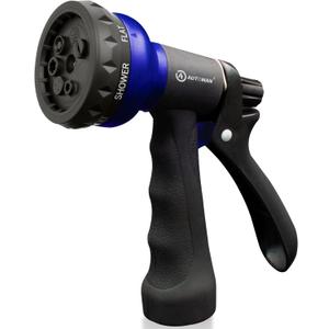 AUTOMAN Garden Hose Nozzle, Water Sprayer Nozzle with 7 Adjustable Watering Patterns,Slip Resistant Nozzle for Plants,Lawn,Washing Cars,Window Cleaning,Showering Pets & Outdoor Fun.