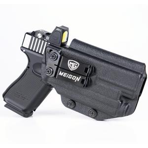 IWB Kydex Holster for Glock 19 19X 23 32 44 45 MOS Gen 3/4/5 with Olight Baldr S/Baldr Mini Tactical Flashlight, RMR Red Dot Optic Cut, Inside Waistband Concealed Carry, Right Hand