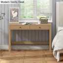 ChooChoo 39.4 Inches Farmhouse Computer Desk with 2 Drawers, 40inch without Power Outlet