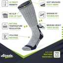 Alvada Merino Wool Hiking Socks Thermal Warm Crew Winter Boot Sock For Men & Women 3 Pairs (Medium-Large)