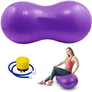 Peanut Ball,Exercise Yoga Pregnancy Ball,Peanut Stability for Kids Therapy,Labor Birthing,Core Strength Training with Pump