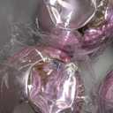 Zubebe 4 Pcs Extra Large Christmas Ball Ornaments 8'' (200 Mm) Giant Oversized Plastic Xmas Ball Big Hanging Christmas Tree Ornaments for Holiday Party Outdoor Decor(Light Pink) 