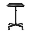 Salon Tray, Metal Feet Salon Rolling Tray Cart, Salon Color Tray, Tattoo Tray with Wheels, Instrument Tray for Salon & Spa Use,  Black