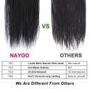 NAYOO Senegalese Twist Crochet Hair For Black Women - 8 Packs 35 Strands/Pack Small Twist Crochet Braids Hair Hot Water Setting, Crochet Braiding Hair Straight Ends(18 Inch, 1B)
