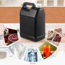 Ziliny 3 Pcs 1 Gallon Plastic Jug with Lids Square Empty Storage Containers HDPE Carboy Plastic Jar Containers for Water Beverage Oil Liquids (Black)