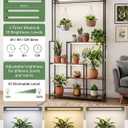 72" Large Plant Stand with Grow Lights, Metal Plant Rack for Multiple Pot