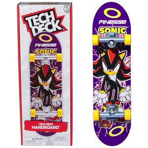 TECH DECK, Finesse X Sonic The Hedgehog Handboard; Authentic Mini Skateboards, Kids Toys for Boys & Girls, Ages 6 and up (Hands Use Only)