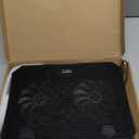 KeiBn Upgrade Laptop Cooling Pad, KeiBn Laptop Cooler 2 Fans for 10-15.6 Inch Laptops, 5 Height Stands, 2 USB Ports (S039-Purple)