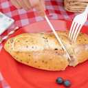 POSATE Plastic Plates Disposable 60 PCS, Heavy Duty 30 Dinner Plates 10.25" and 30 Dessert Plates 7.5" for Party, Red