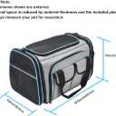Airline Approved Pet Carrier, Large Soft Sided Pet Travel TSA Carrier 4 Sides Expandable Cat Collapsible Carriers with Removable Fleece Pad and Pockets for Cats Dogs and Small Animals