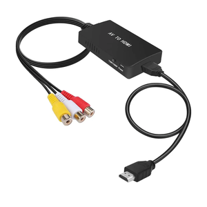 Tengchi RCA to HDMI Converter, Composite to HDMI Adapter Support 1080P PAL/NTSC Compatible with PS one, PS2, PS3, STB, Xbox, VHS, VCR, Blue-Ray DVD Players