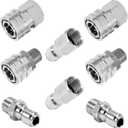 RIDGE WASHER Pressure Washer Quick Connect 3/8 Inch, Stainless Steel Pressure Washer Adapter Set, Pressure Washer Fittings, Female and Male NPT Thread, 8 Pcs